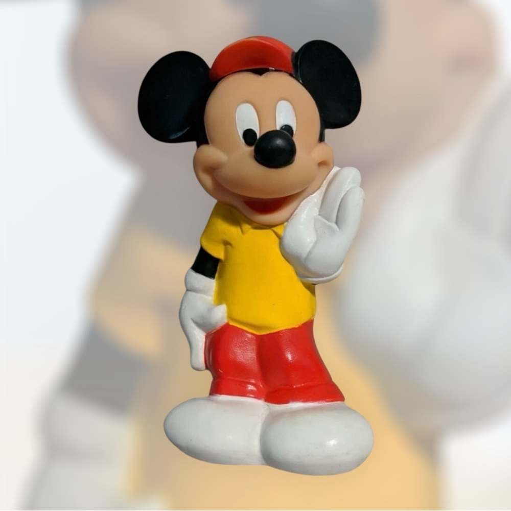 PlaySkool Mickey Mouse Baby Toy Squeezable Vintage Walt Disney 1982 CAKE TOPPER
